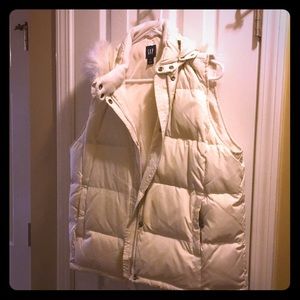 Winter White Puffy Vest